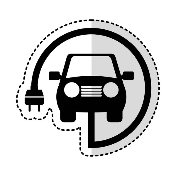 Coche con enchufe de energía — Archivo Imágenes Vectoriales