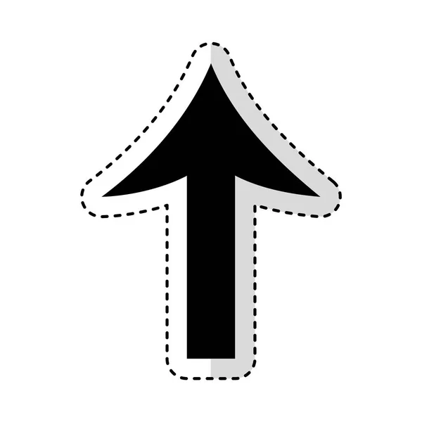 Seta para cima ícone isolado — Vetor de Stock