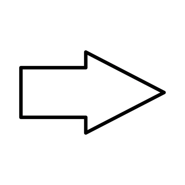Geïsoleerde pictogram pijl-rechts — Stockvector