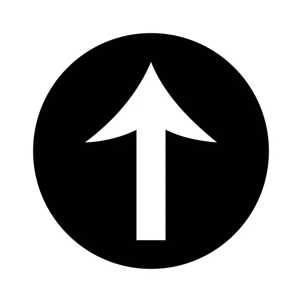 Flèche haut icône isolée — Image vectorielle