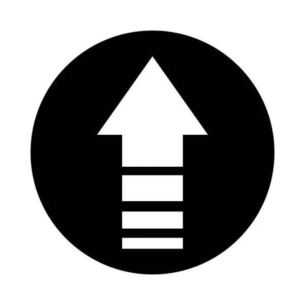 Šipka nahoru, samostatný ikona — Stockový vektor