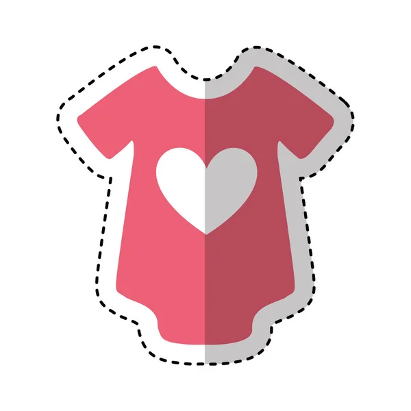 Ropa de bebé icono aislado — Vector de stock