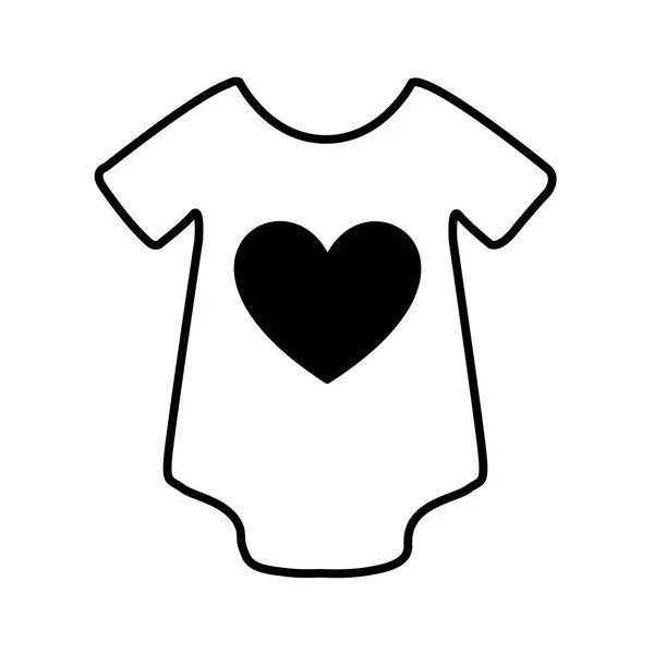 Μωρό ρούχα απομονωμένες εικονίδιο — Διανυσματικό Αρχείο