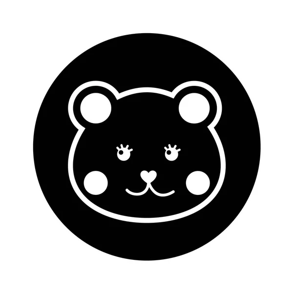 Oso juguete de peluche icono — Vector de stock