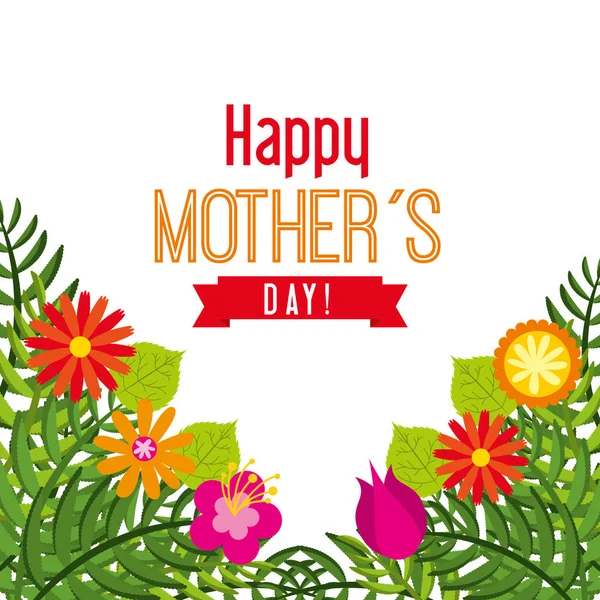 Happy Mothers Day viering kaart — Stockvector