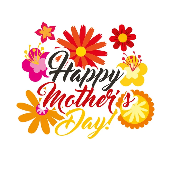 Tarjeta de celebración del Día de las Madres Feliz — Vector de stock