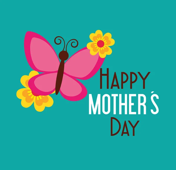 Щасливі матері день святкування листівка — стоковий вектор