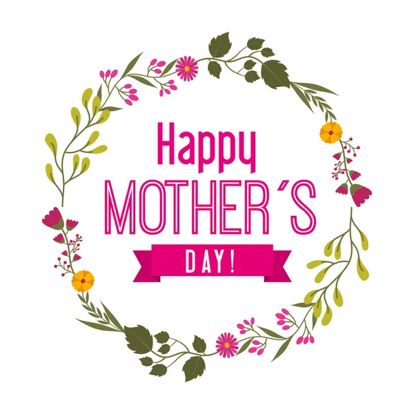 Feliz Dia das Mães cartão de celebração —  Vetores de Stock