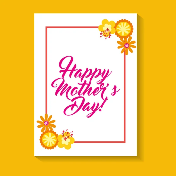 Tarjeta de celebración del Día de las Madres Feliz — Vector de stock
