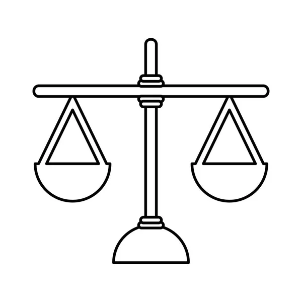Justice balance isolated icon — Stock Vector