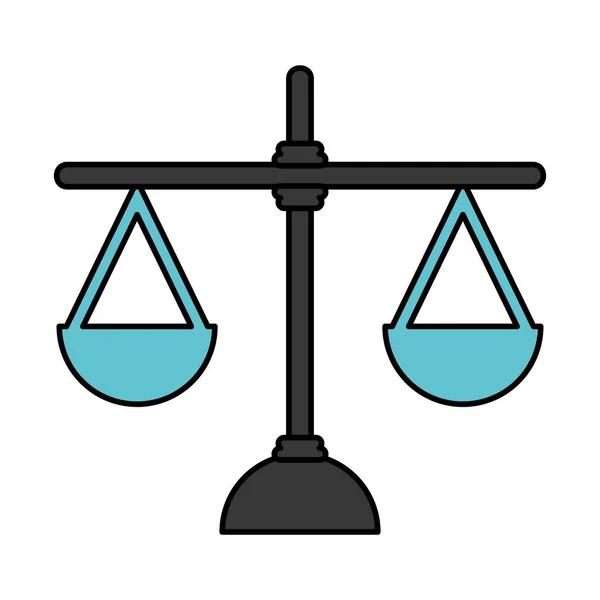 Equilibrio de justicia icono aislado — Vector de stock