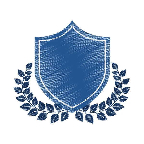 Escudo justiça com coroa ícone isolado —  Vetores de Stock