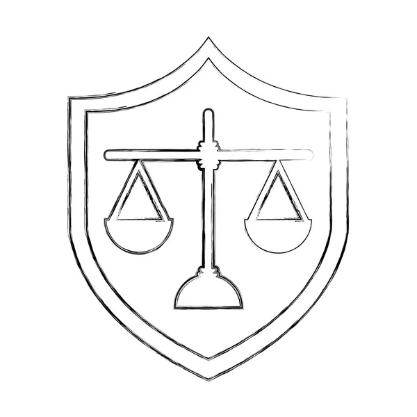 Justice balance isolated icon — Stock Vector