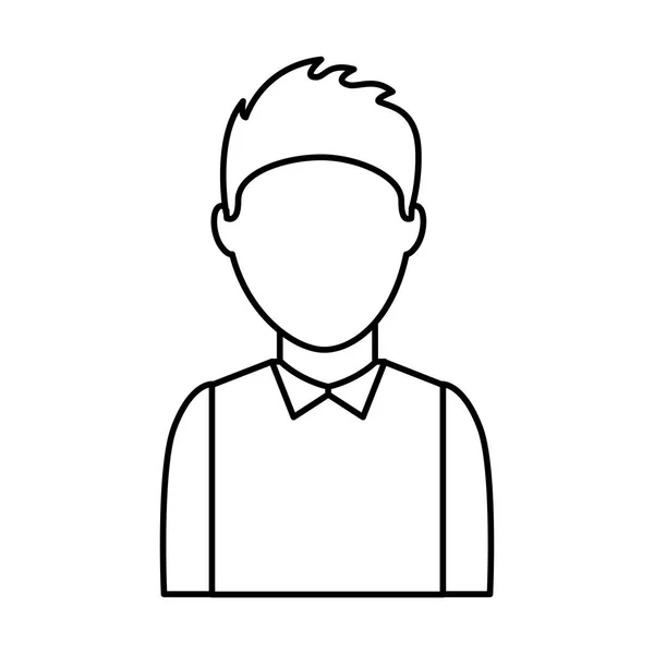 Zakenman avatar karakter pictogram — Stockvector