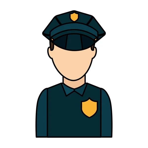 Oficer policji avatar ikona — Wektor stockowy