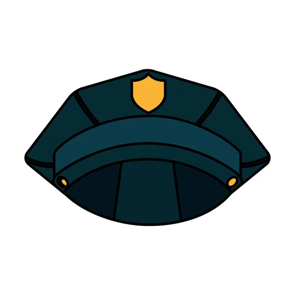 Police hat isolated icon — Stock Vector