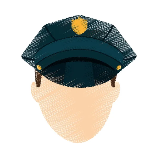 Policejní důstojník avatar ikona — Stockový vektor