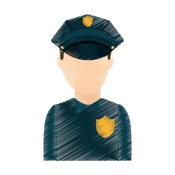 Значок полицейского аватара — стоковый вектор