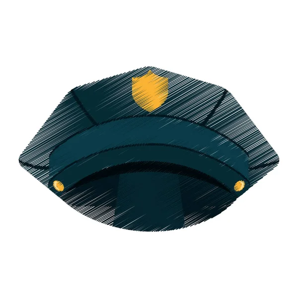 警察の帽子独立したアイコン — ストックベクタ