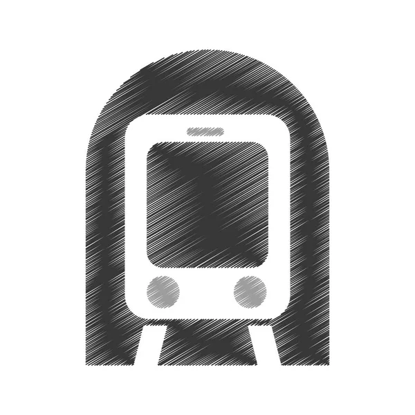 Transporte de metrô ícone isolado — Vetor de Stock