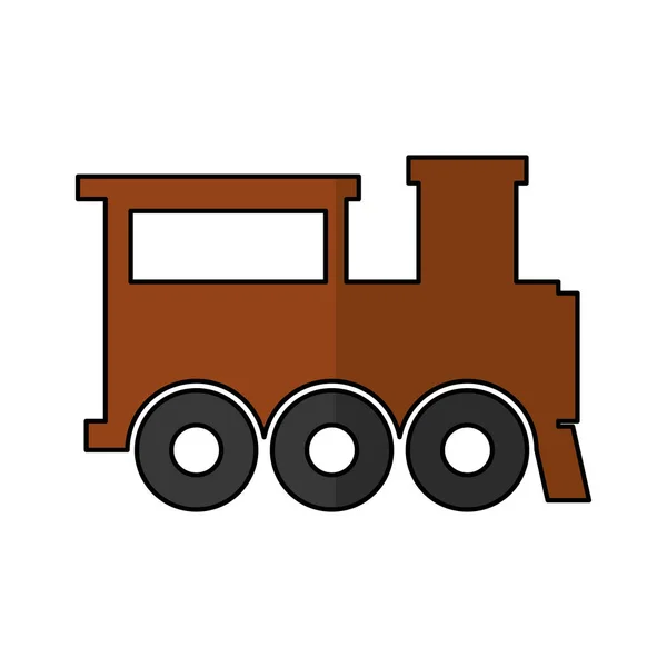 Train vehicle isolated icon — Stock Vector