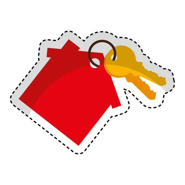 Key house silhouette isolated icon — Stock Vector