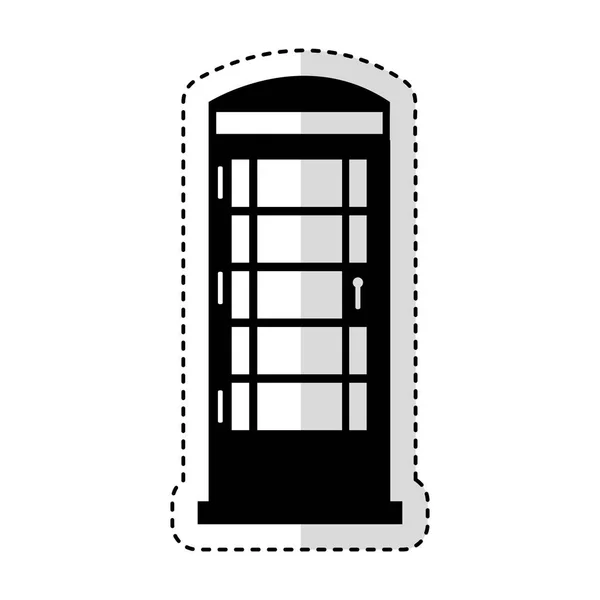Icona isolata della cabina telefonica di Londra — Vettoriale Stock