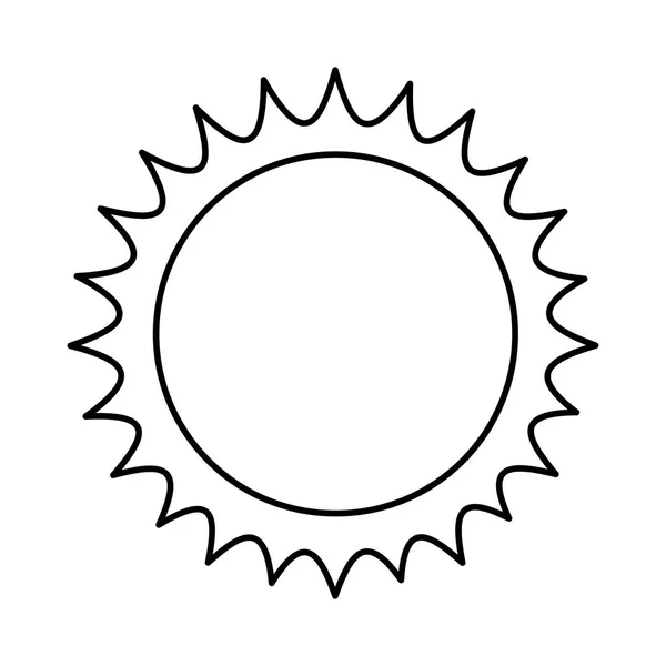 Sun summer isolated icon — Stock Vector