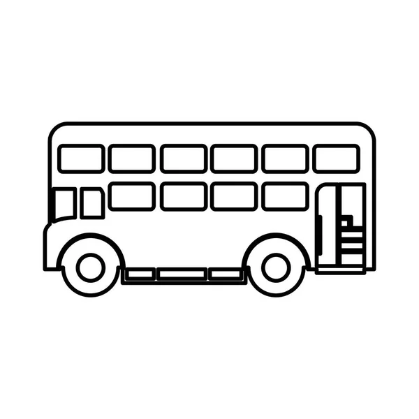 Bus london icône isolée — Image vectorielle