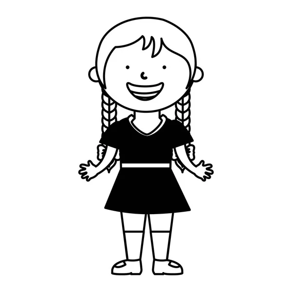小民族女孩子性格 — 图库矢量图片