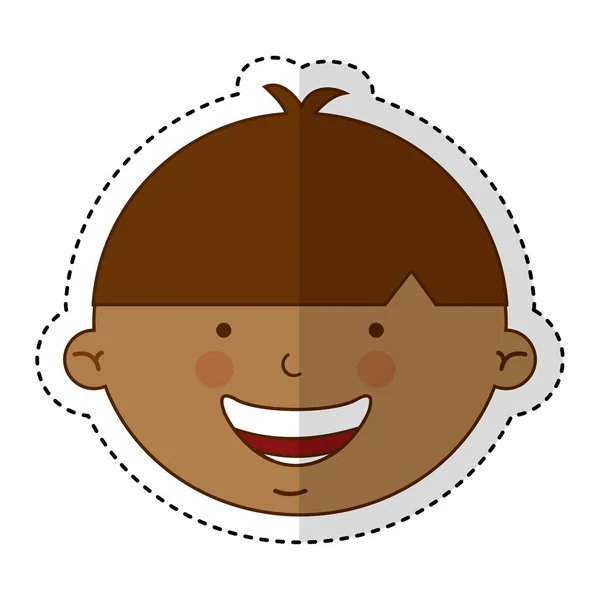 Petit personnage de garçon ethnique — Image vectorielle