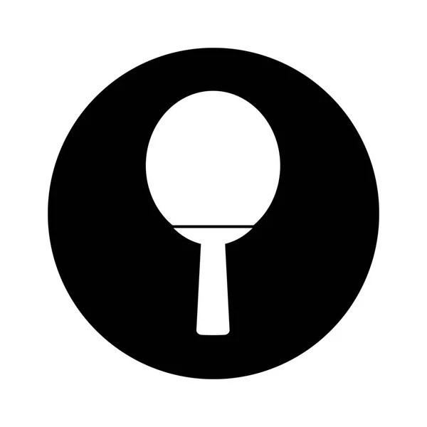 Ping pong racket geïsoleerde pictogram — Stockvector