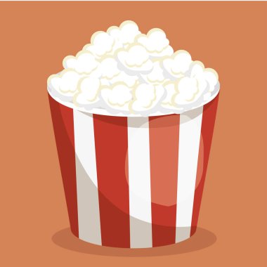 Pop corn izole simgesi