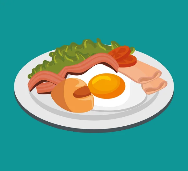 Menú de alimentos nutritivos icono — Vector de stock