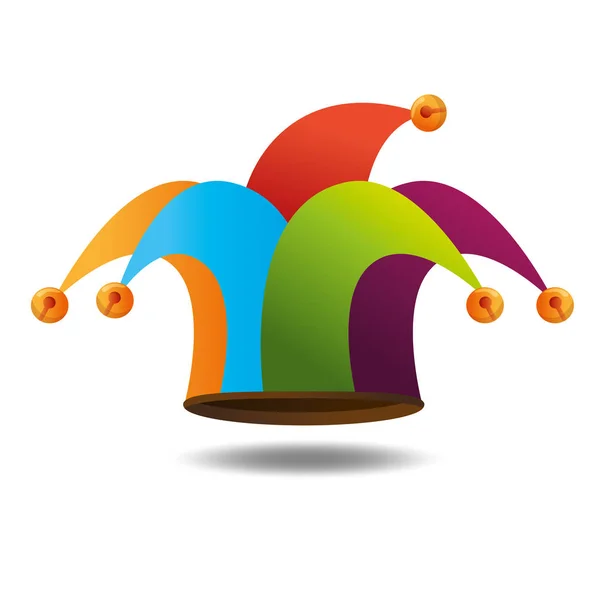 Harlequin hat funny icon — Stock Vector