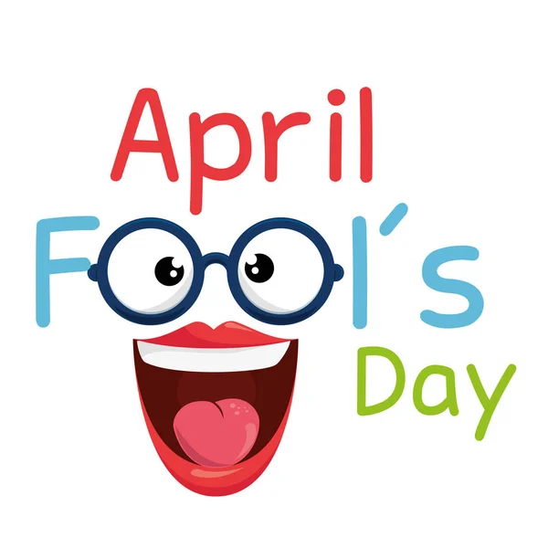 April fools day viering kaart — Stockvector