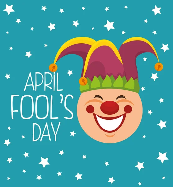 April fools day celebration card — Stock Vector