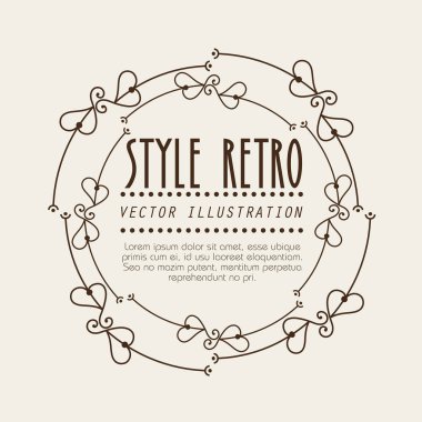 zarif çerçeve stili retro