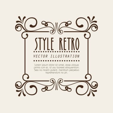 zarif çerçeve stili retro