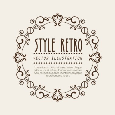 zarif çerçeve stili retro