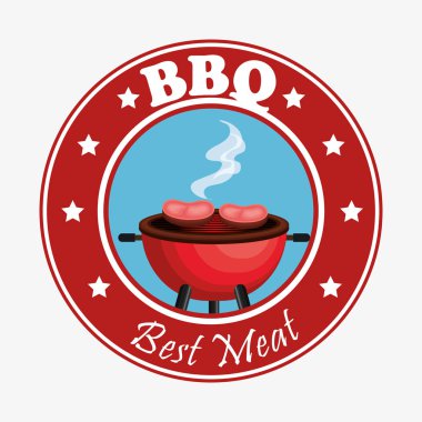 lezzetli Barbekü gıda simgesi