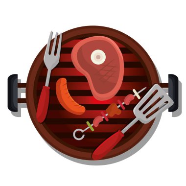 lezzetli Barbekü gıda simgesi
