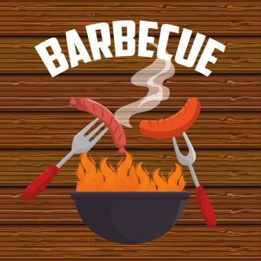 lezzetli Barbekü gıda simgesi