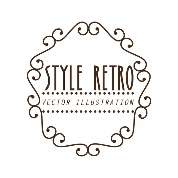 Elegante marco estilo retro — Vector de stock