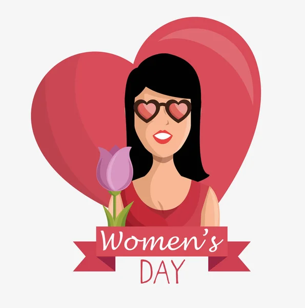 Gelukkige dag van de Womens Poster — Stockvector