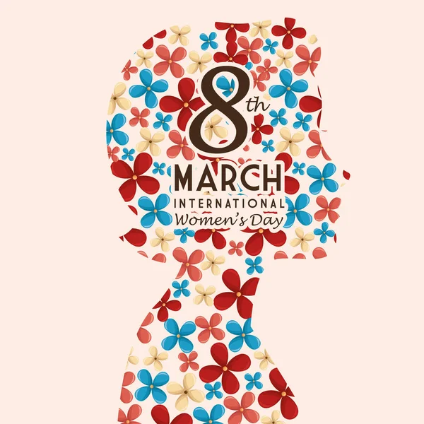 8. März Frauen Tag acht — Stockvektor