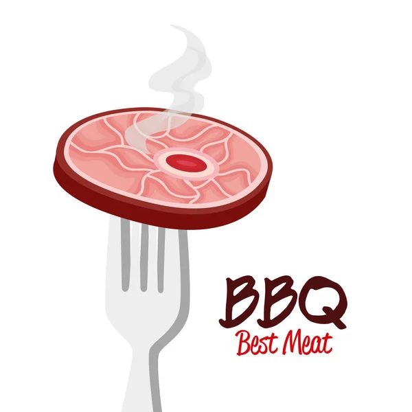 Heerlijke barbecue voedsel pictogram — Stockvector