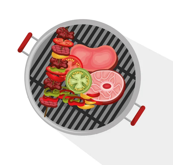 Delicioso icono de la comida barbacoa — Archivo Imágenes Vectoriales