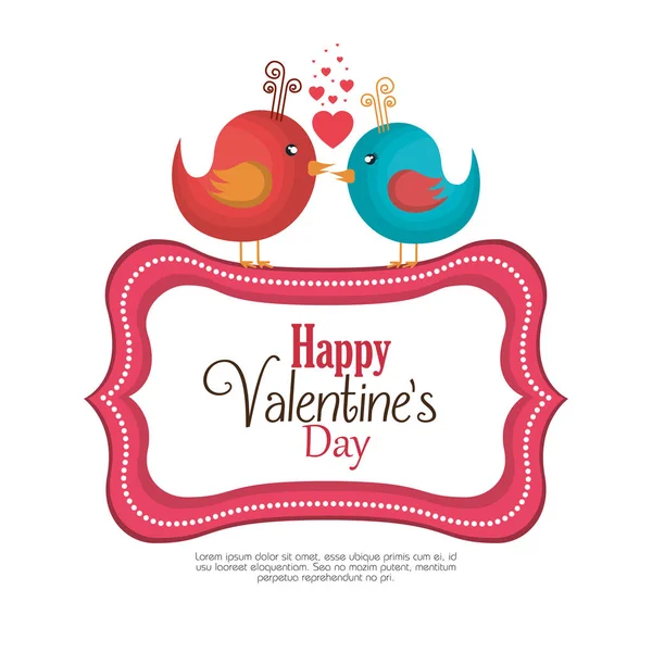 Joyeuse carte Saint Valentin — Image vectorielle
