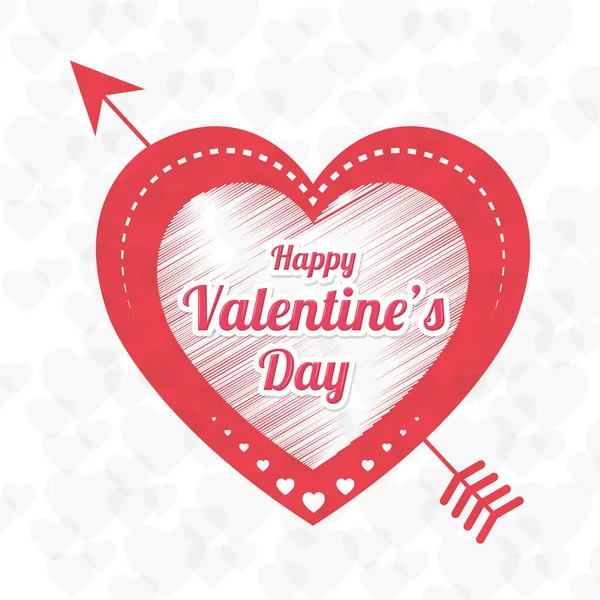 Tarjeta feliz día de San Valentín — Vector de stock